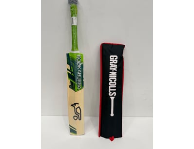 GRAY-NICOLLS cricket bat featuring a natural wood ...
