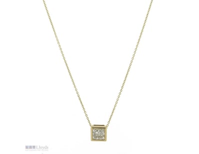 14K YELLOW GOLD, 1.01CT DIAMOND, SOLITAIRE SLIDER ...