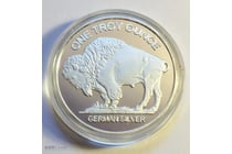 208 · AWESOME 1 OZ GERMAN SILVER "USA BUFFALO/INDIAN