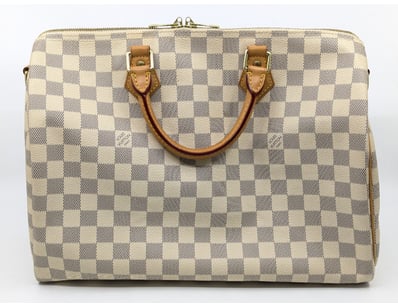 LOUIS VUITTON DAMIER AZUR CANVAS SPEEDY HANDBAG WI...