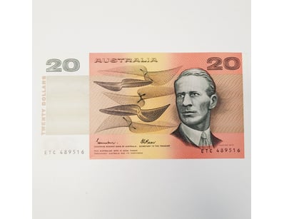 AUSTRALIAN $20 BANKNOTE, R409A (AUNC)

CV : $80...
