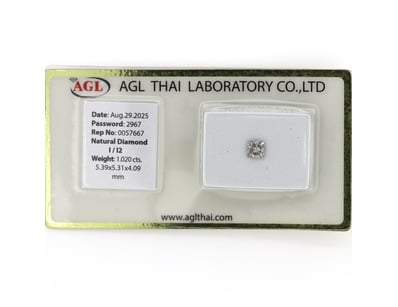 1.02CT CERTIFIED, NATURAL DIAMOND     

Princess C...