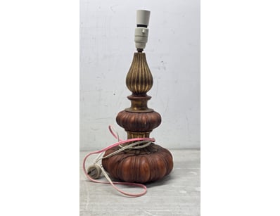 Vintage tiered table lamp featuring a distinctive ...