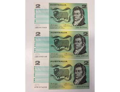 AUSTRALIAN TWO DOLLAR NOTES, R86C (UNC)

CV: $60...