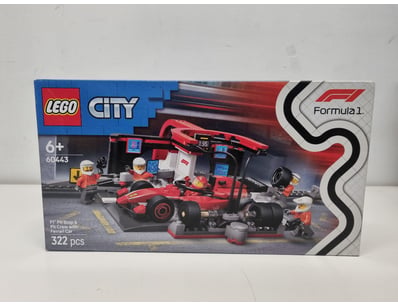 LEGO CITY FORMULA 1 F1 PIT STOP & PIT CREW WITH FE...