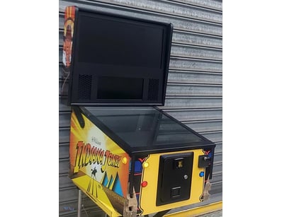 Pinball Machine, 
Indiana Jones arcade cabinet fea...