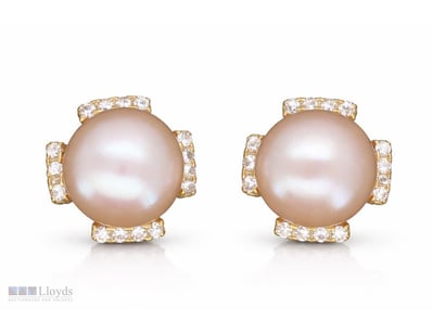 SOUTH SEA PEARL EARRINGS ON 925 SILVER - WITH CERT...