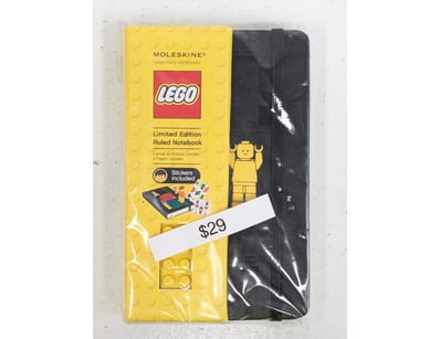 Moleskine Limited Edition LEGO Ruled Notebook. Bla...