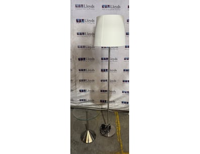 Lamp and small glass side table 

Note: sold as ...