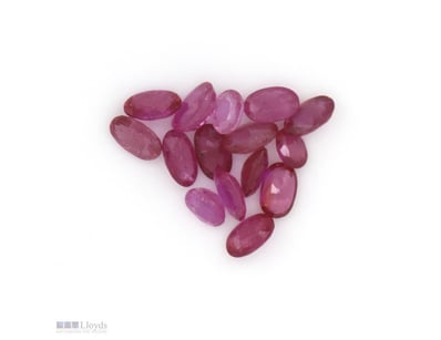 4.22CT TDW X 15, NATURAL CORUNDUM RUBIES     

Ova...