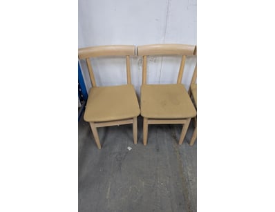 Dining Chairs, timber frame, tan finish

Note: P...