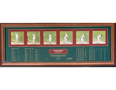 GLENN MCGRATH HAND SIGNED FRAME BY FRAME LIMITED E...