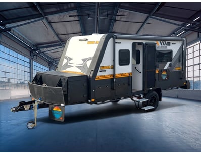 <b>2025 Harbour C16 Caravan - Black/Orange/White -...