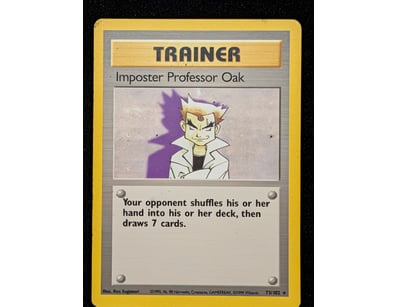 TRAINER IMPOSTER PROFESSOR OAK POKÉMON TRADING CAR...