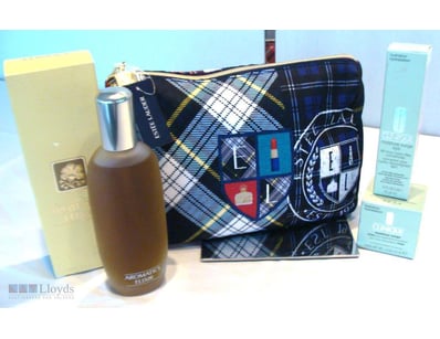 ESTEE LAUDER BEAUTY CLUTCH WITH CLINIQUE AROMATICS...