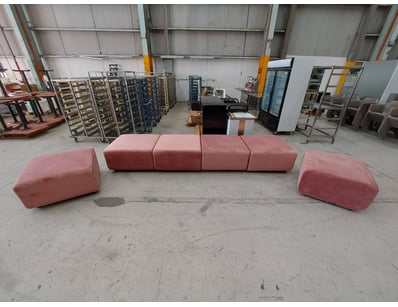 Muted Terracotta Ottoman Set – Stylish and versati...