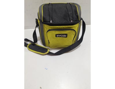 RYOBI yellow and black tool bag with shoulder stra...