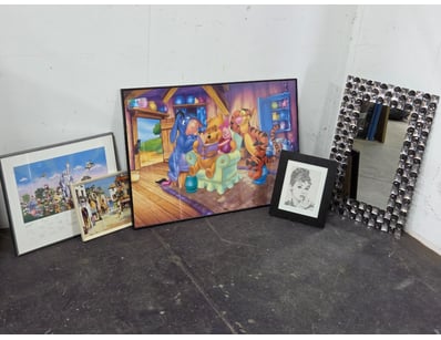Prints, includes x5 prints, Disney's castle and ch...