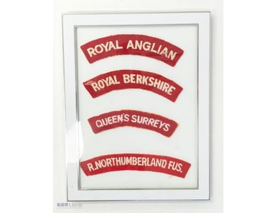 BRITISH ARMY SHOULDER TITLES COLLECTION - FOUR REG...