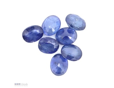 6.23CT TSW X 7, NATURAL BLUE CORUNDUM SAPPHIRES   ...