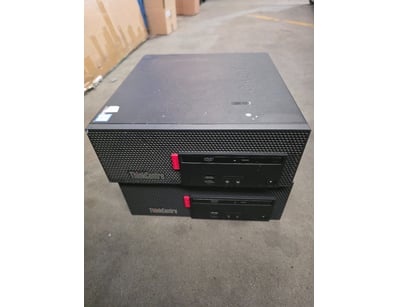 Lot of two Lenovo ThinkCentre M70e desktop compute...