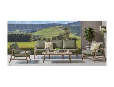 RRP$1,775, Masaya 4-Piece Outdoor Lounge Setting
D...