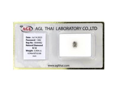 0.904CT CERTIFIED, NATURAL DIAMOND     

Oval Bril...
