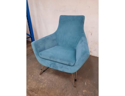 Single Sofa Chair, Velvet Style, Blue Finish

Dime...