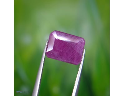 CERTIFIED 3.02CT NATURAL RUBY (CORUNDUM) – RECTANG...