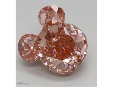 LAB GROWN DIAMOND MICKEY MOUSE 2.04CT FANCY INTENS...