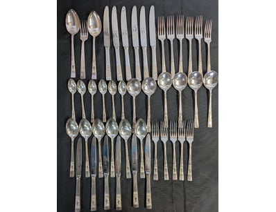 COLLECTION OF SILVER CUTLERY

Includes Vicery Cu...