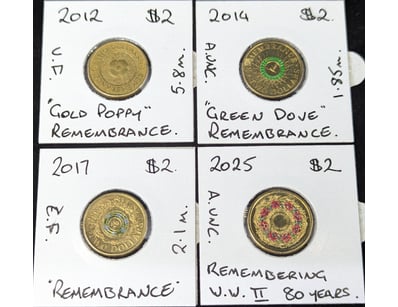 AUSTRALIAN REMEMBRANCE FOUR TWO DOLLAR COIN SET
...