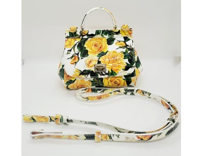 MINI DOLCE & GABBANA YELLOW ROSE FLORAL PRINT TOP ...