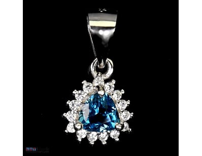 NATURAL LONDON BLUE TOPAZ PENDANT.     

Natural L...