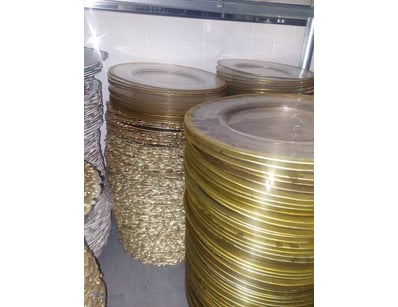Extensive collection of disposable tableware compr...