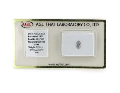 0.974CT CERTIFIED, NATURAL DIAMOND     

Marquise ...