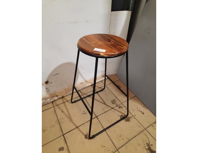 Single Bar Stool, Timber Style, Black Finish

Dime...