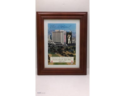 FRAMED PHOTOGRAPH OF THE LAS VEGAS HILTON DEDICATE...