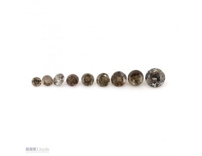 1.04CT TDW X 9, NATURAL COGNAC DIAMONDS     

Roun...