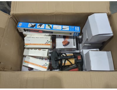 Box of Assorted Items Including, LED work lights, ...