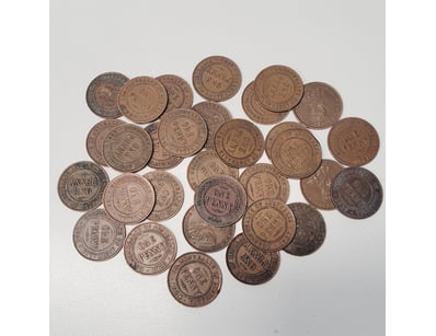 ASSORTED AUSTRALIAN ONE PENNY'S INCLUDING 1920S , ...