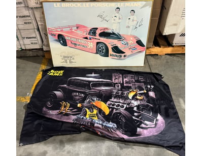 Signed Le Brock Porsche 956 Le Mans Memorabilia fe...