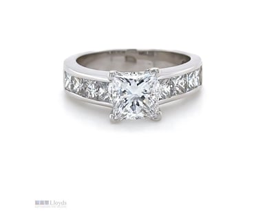 GIA 18CT WHITE GOLD DIAMOND ENGAGEMENT RING 2.83CT...