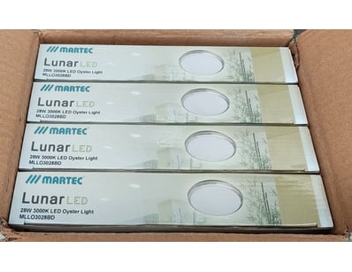 RRP $580.70 BULK LOT - QTY x4 Martec Lunar LED 28W...