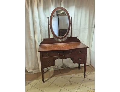 Timber style dresser with four drawers and mirror....