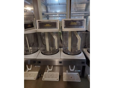 Commercial gelato display freezer unit featuring d...