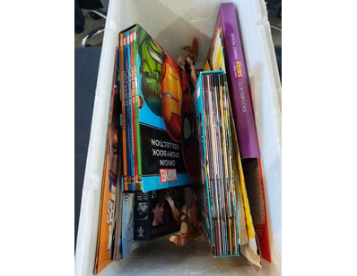 Diverse collectibles lot featuring Marvel entertai...