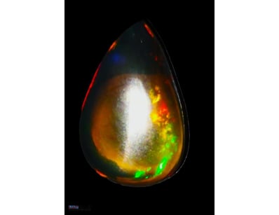 2.1 CARATS BLACK WELO OPAL. DEEP BRIGHT FIRE. 12X7...