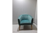 Kids Teal Velvet Tub Armchair/b><br