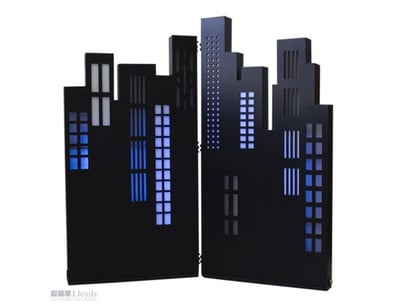 Backdrop City Skyline MDF 
Backlit Black (2 pieces...